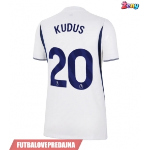Lacne Ženy Futbalové dres Tottenham Hotspur Mohammed Kudus #20 2026-27 Krátky Rukáv - Domáci